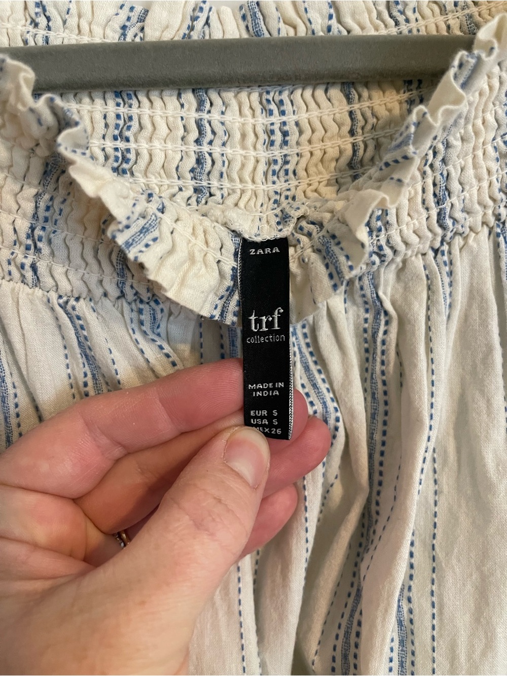 Zara Embroidered Off-Shoulder Floral Cotton Dress - White - Picture 5 of 5